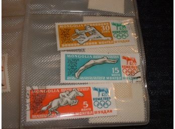 Lot Of RARE Olympic Stamps From 1967 & 1968 Polska ~ Rome ~ Mongolia ~ Magyar & More...