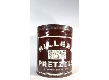 Miller Pretzel Metal Can