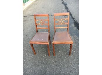 Pair Of Antique Folding Chairs