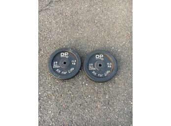 Pair Of 25 Lb Rubber Coated Weights, Good Condition