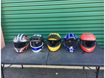 Lot Of 5 Motorcycle Helmets