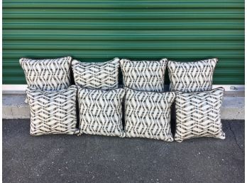 Set Of 8 Very Clean Decorative Pillows, Each 18' Square