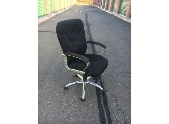 Nice Rolling Office Chair With Mesh Seat And Polished Aluminum Frame