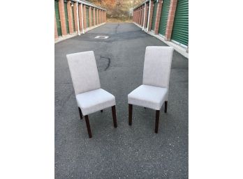 Pair Of Gray Side Chairs