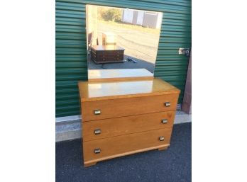 Antique Dresser Finished In Birdseye Maple Veneer, Rare Find And In Excellent Condition
