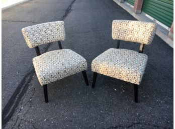 Pair Of Modern Upholstered Accent Chairs, Very Comfy And Soft, Great Pattern