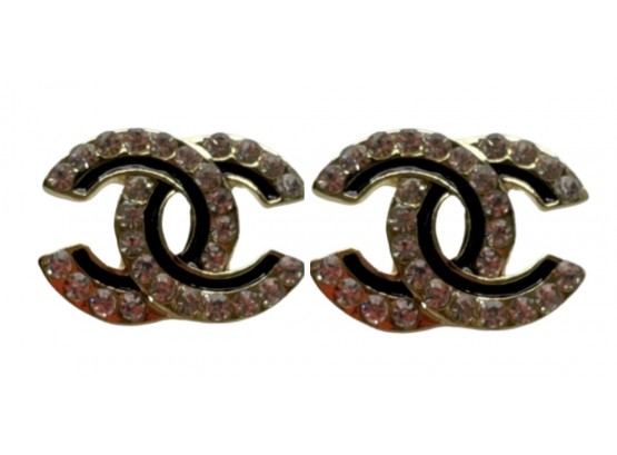 Chic Chanel Designer Logo Earrings