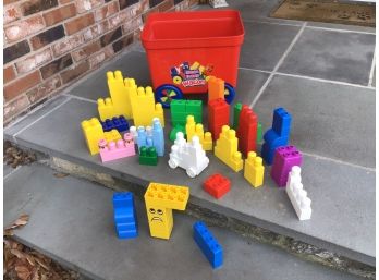 Eighty Legos And Wheeled Container To Hold Them