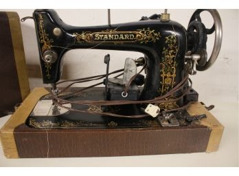 Antique Standard Sewing Machine W/Case