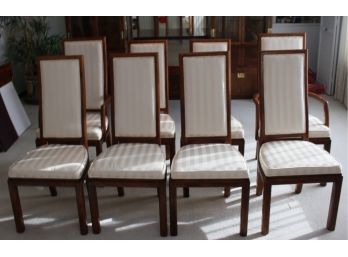 Pair Of Eight Upholstered Hendredon Dining Room Chairs