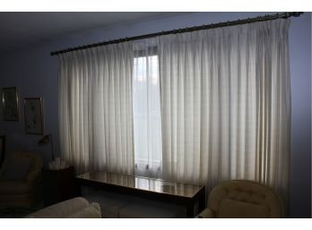 Pair Of Custom Made Curtains And Sheers