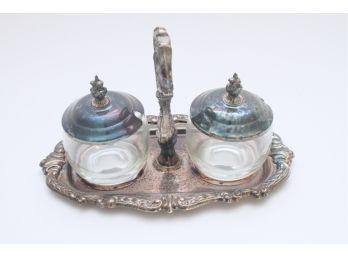 Cute Silver Plated Salt And Pepper Set