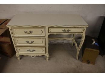 Vintage French Provincial Desk With Four Draws And Chair
