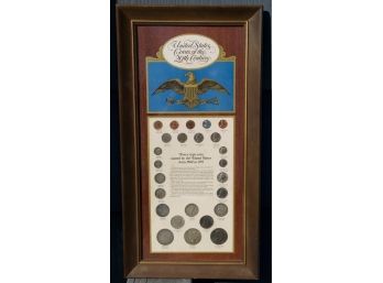 Framed United States 20th Century Coins Type Set
