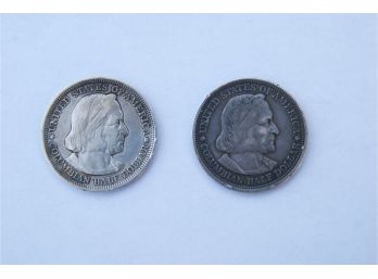 Two 1893 Columbian Exposition Silver Half Dollar Commemoratives