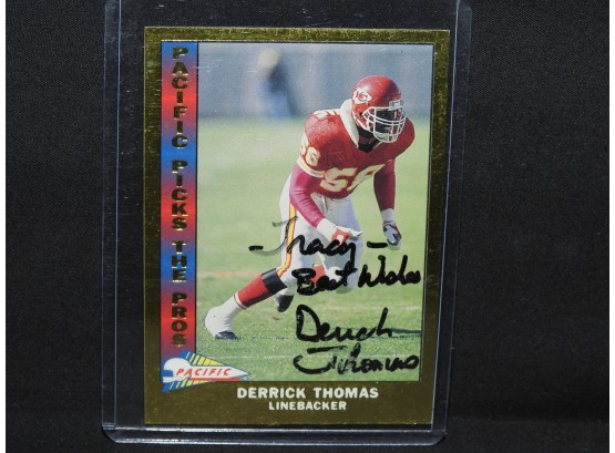 Autographed Derrick Thomas Football Card