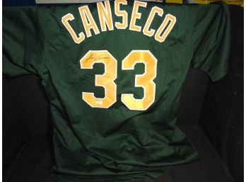 Signed Jose Consenco Full Size Oakland A's Jersey With Coa