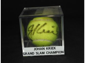 Signed Johan Kriek Tennis Ball In Case