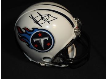 Signed Vince Young Tennessee Titans Mini Football Helmet With COA