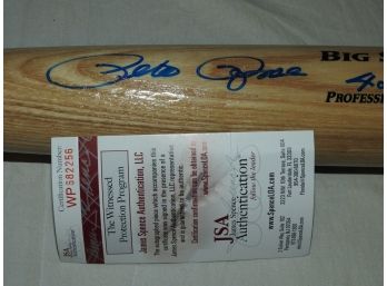 Signed Pete Rose Full Size Baseball Bat With JSA COA