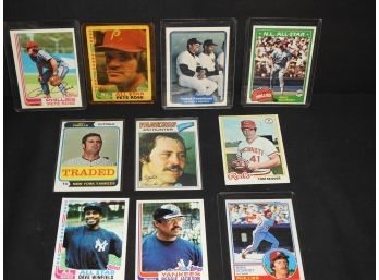1970s  HOFers Baseball Card Lot Reggie Pete & More