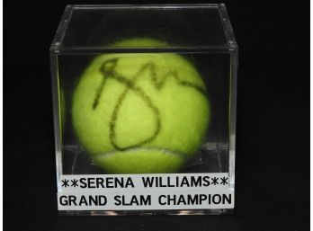 Signed Serena Williams Tennis Ball In Case