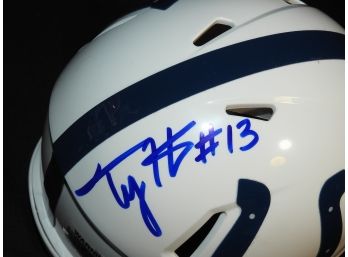 Signed Ty Holt Indianapolis Colts Mini Helmet With COA