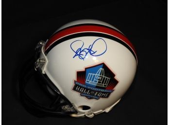 Signed Jerome Bettis On Hall Of Fame Mini Helmet With Coa