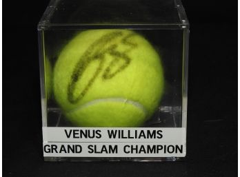 Signed Venus Williams Tennis Ball In Case