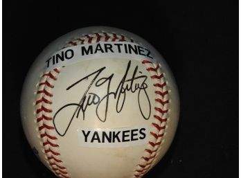 Signed NY Yankees Tino Martinez On Baseball