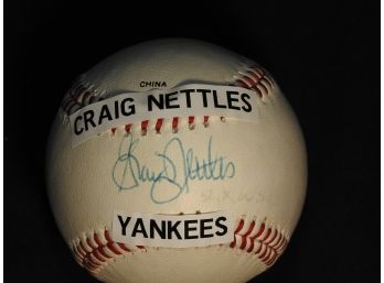 Signed NY Yankees  Craig Nettles Baseball