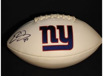 Signed Evan Engram On A NY Giants Full Sized Football