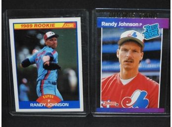 2 HOF  Randy Johnson Rookie Baseball Cards