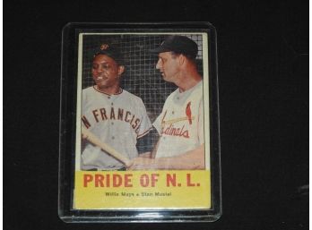 1963 Willie Mays & Stan Musial Baseball Card