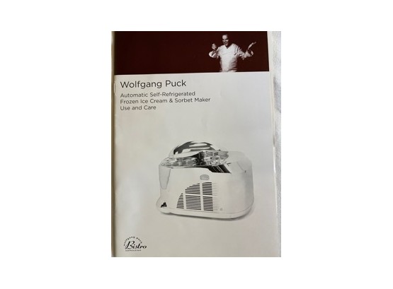 Wolfgang Puck Automatic Self-refrigerated Ice Cream And Sorbet Maker