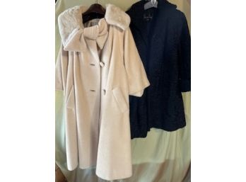 Two Vintage Coats. One Black Balch-price, Brooklyn, One Camel Color Lillia-ann, San Francisco