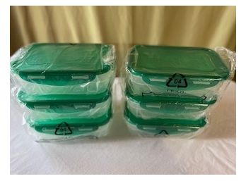 Lock-N-Locks - Set Of 6 Green Brand New Containers