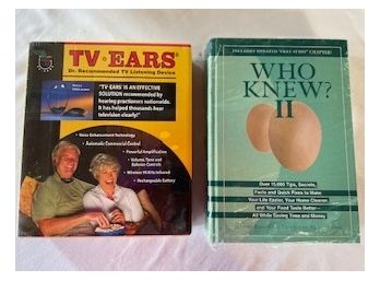 Trivia Book - 'Who Knew II' - Fun Tips   'TV Ears' - TV Listening Device