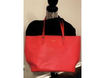 Large Red Leather KATE SPADE TOTE BAG