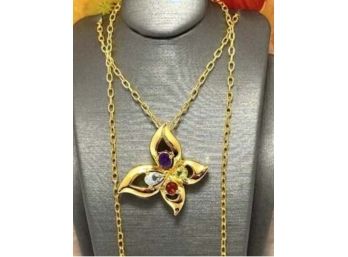 1.00ctw Multi-Color Stone Necklace