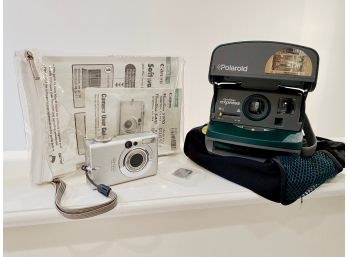 Canon Digital IXUS500 Camera & Polaroid Camera