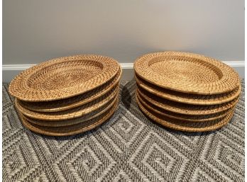 Natural Woven Chargers - Set Of 8