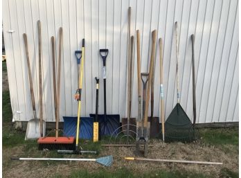 Large Lot Of Garden And Snow Tools
