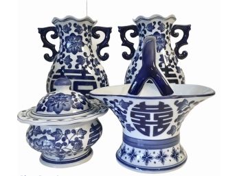 Nice Lot Of  Blue & White Chinese Porcelain