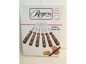 Roger 6 Pieces Steak Knife Set  (A) - New In Box              