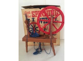 Vintage 1961 Remco - Little Red Spinning Wheel Toy