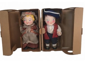 Pair Of Vintage Cambell Kids Dolls- Colonial Garb