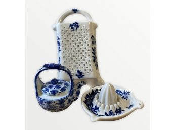 Vintage Blue & White Porcelain For The Kitchen