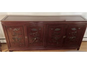 Carved Chinese Rosewood- Dragon Motif Buffet Server -  85' X 16' X 40'
