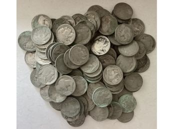 HUGE Lot Of 125 Buffalo Nickels